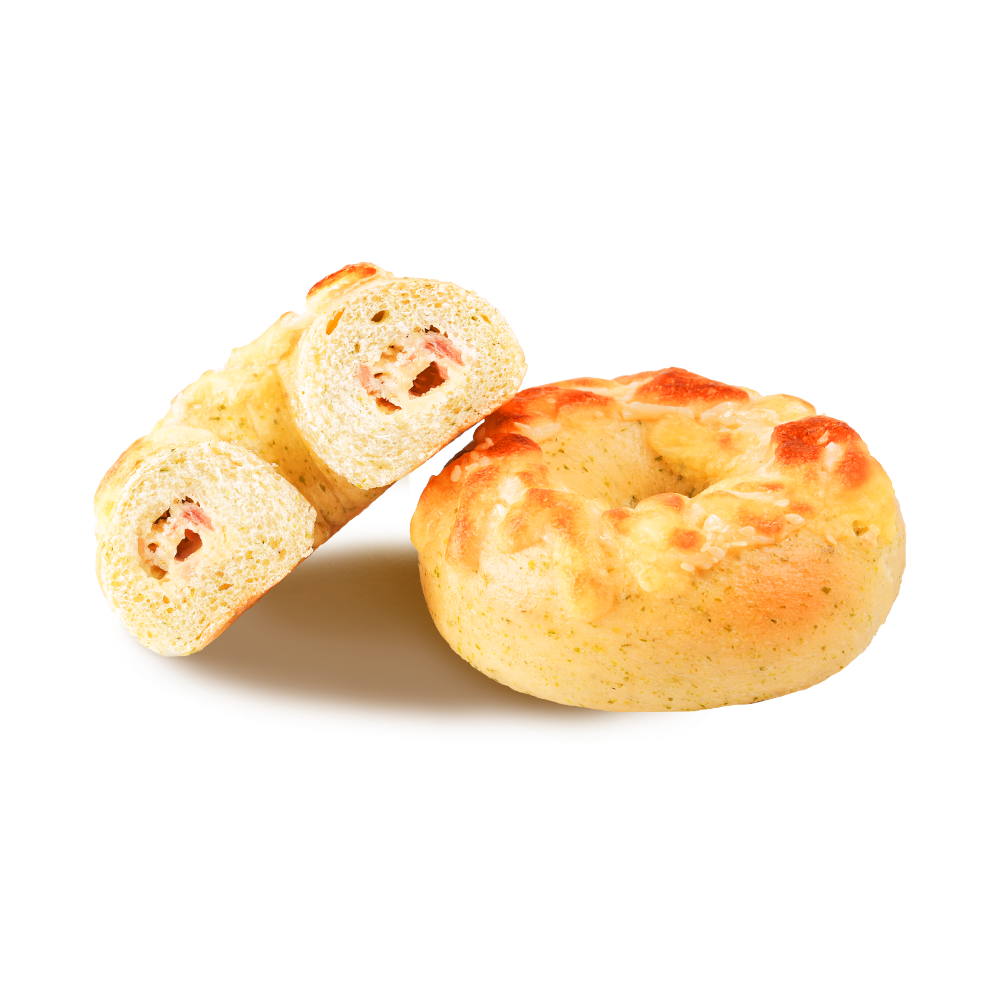 黄金色でカリカリのポテトベーコンベーグル